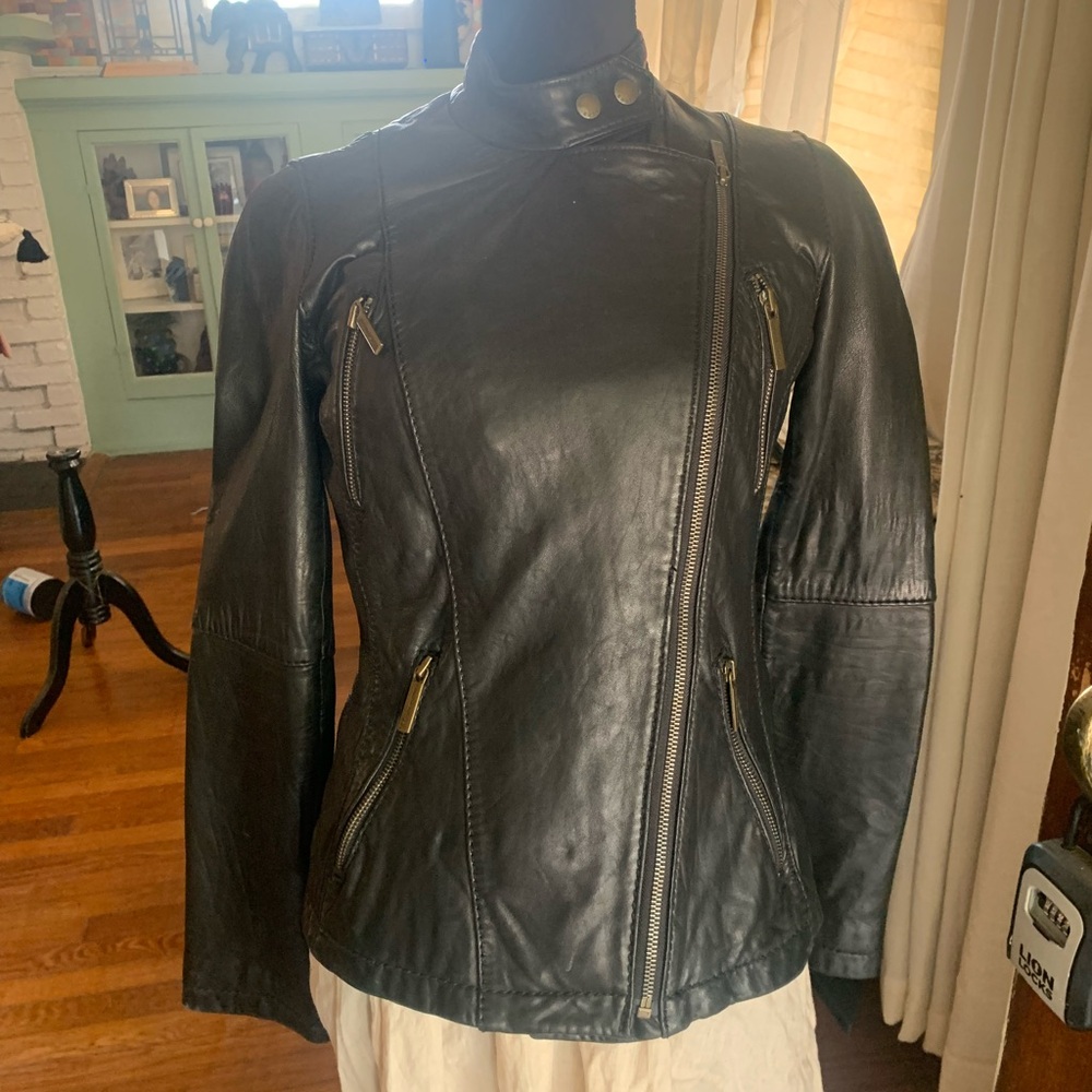 Michael kors leather jacket